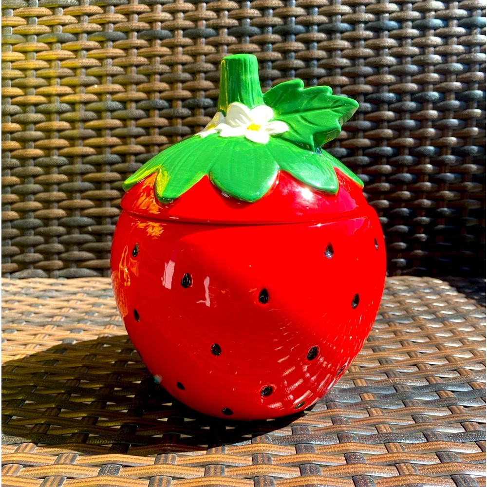 Strawberry Cookie Candy Jar Container